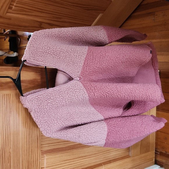 PINK Victoria's Secret Jackets & Blazers - Pink Sherpa Hoodie!!
